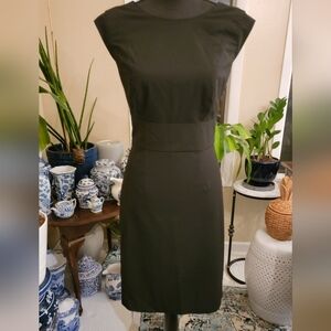 The Limited V-Back Black Sheath Dress 8